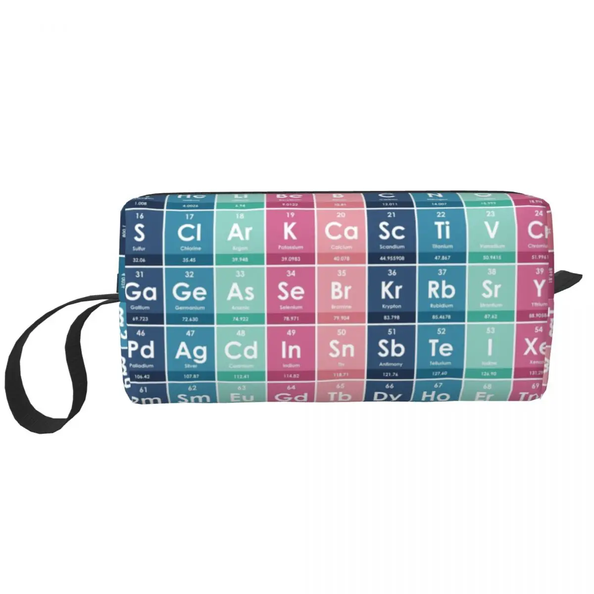 Custom Elements Of The Periodic Table Toiletry Bag for Women Education Student Cosmetic Makeup Lady Beauty Storage Dopp Kit Box