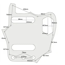 Basses Parts Scratch Plate Guitar Pickguard Musical Instruments For Jaguar Guitars Replacement Pickguard Accessory