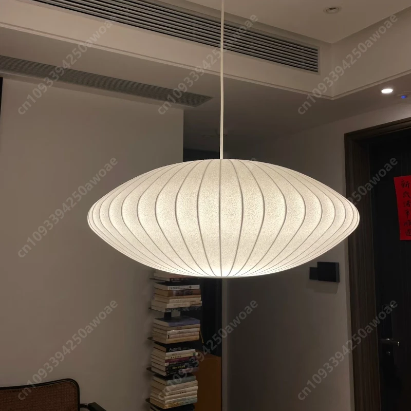 

Современный скандинавский шелковый подвесной светильник LED E27 для столовой, кухонного острова, гостиной, потолочный светильник