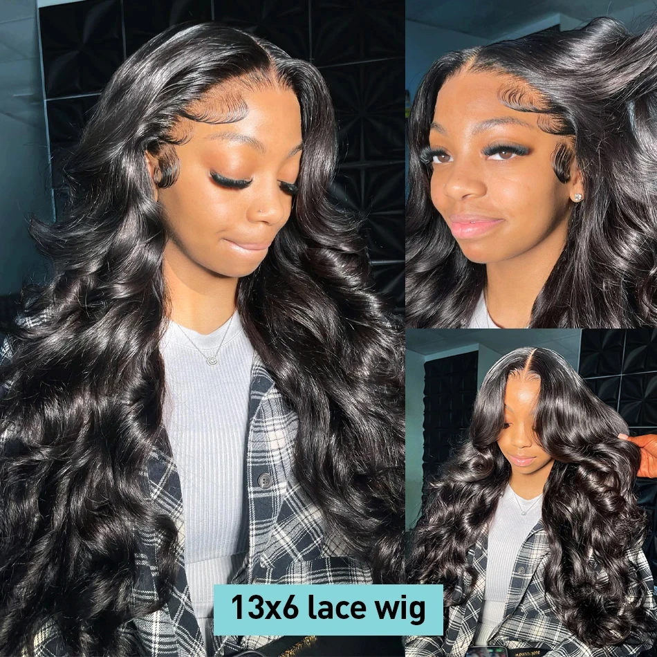 360 13x4 13x6 Transparent Body Wave 30 32 34 Inches Lace Front Human Hair Wigs Brazilian Human Hair Lace Frontal Wigs For Women