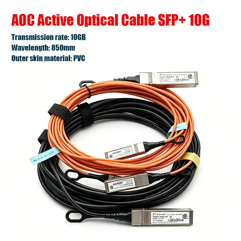 AOC Active Fiber Optic Cable SFP+10G Multimode 850nm LC SFP+10G-AOC Optical Cable for MikroTik,Ubiquiti Fiber Optical Switch