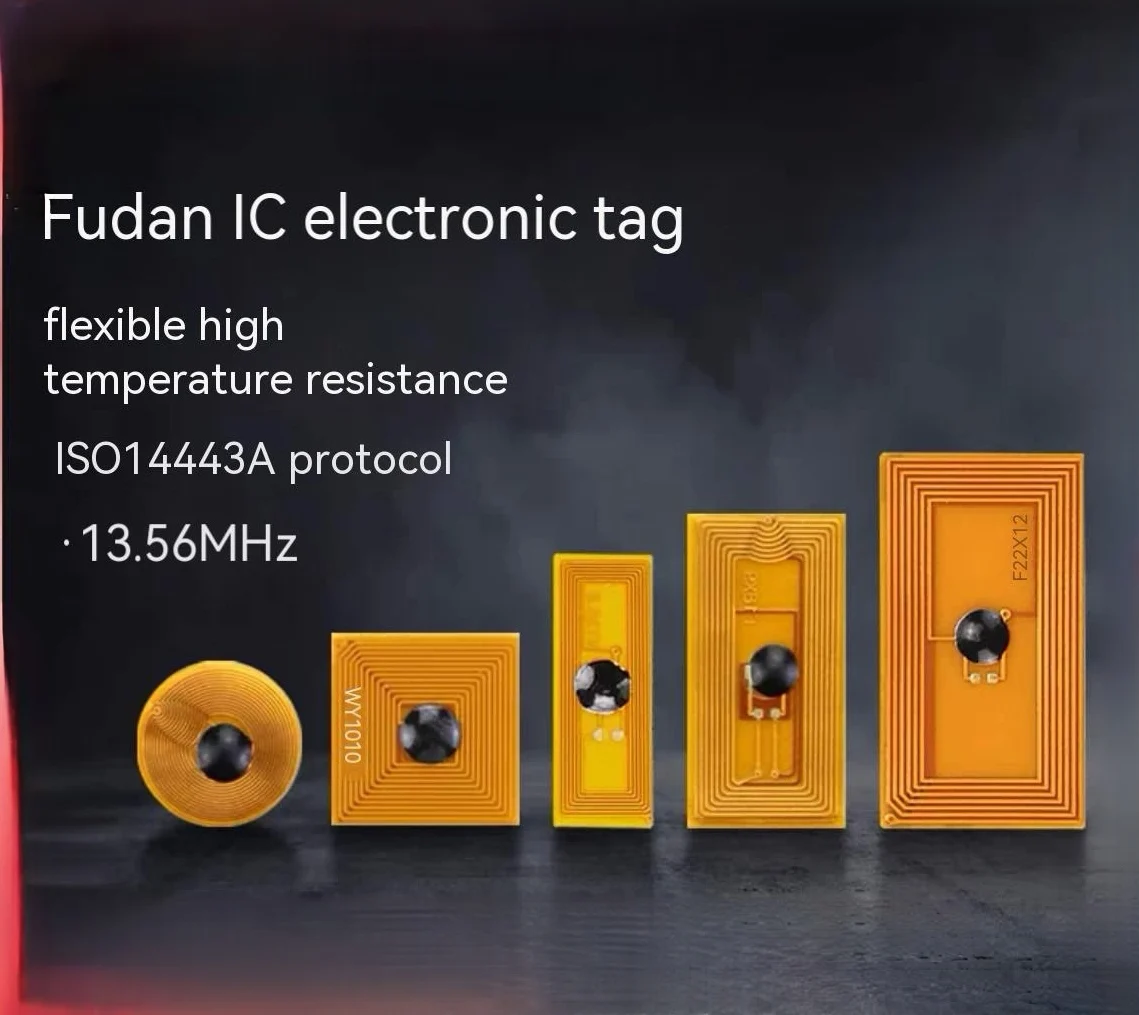 20pcs RFID HF Tag Flexible High Temperature Resistant NFC ISO14443A 13.56MHz with 3M Adhesive Label Electronic Tag High Quality