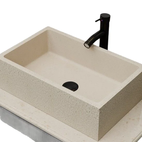 

Hand wash cement basin terrazzo basin water concrete wash basin