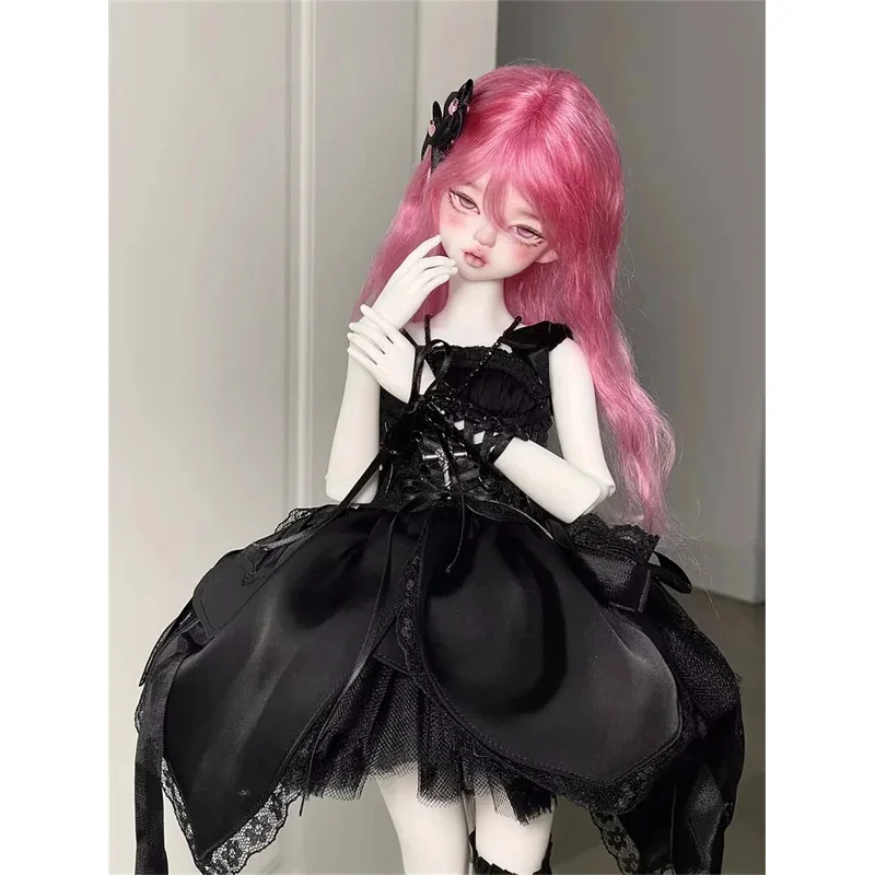 

Наряд для кукол BJD/SD: милый комплект с розами, элегантный черный кружевной сетчатый короткий комплект юбок 1/3 1/4, игрушки, красивые подарки для девочек, аксессуары для кукол