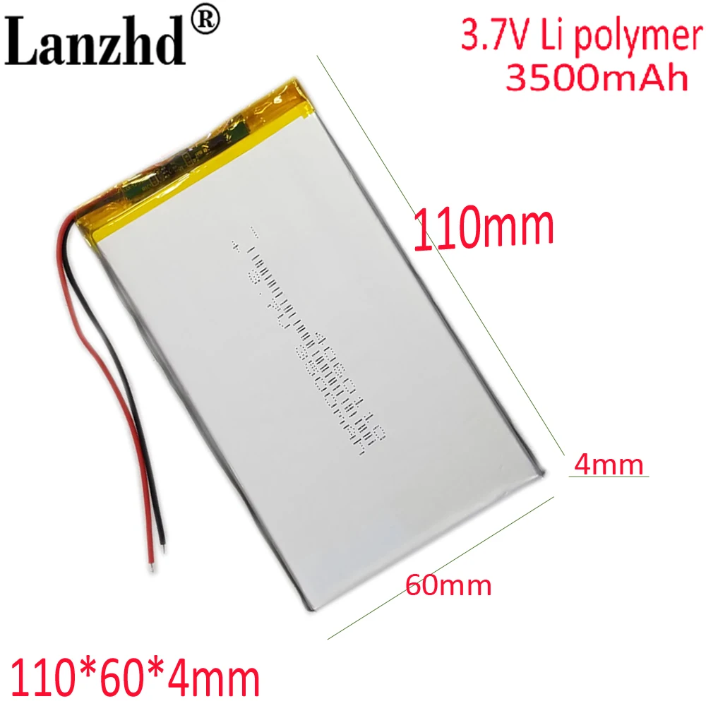 3.7V Lithium Polymer 4060110 For launch x431 pro Auto Diagnostic Tool 3500mAh Flat panel battery 3858110 4061120 4566111 4660110