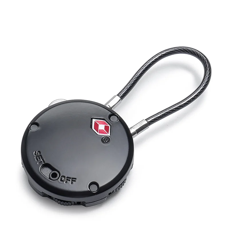 High Security TSA Customs Lock Overseas Customs Clearance Trolley Luggage Suitcase Backpack Password Padlock with Steel Cable