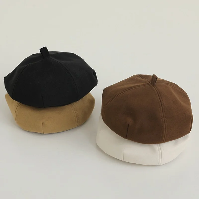 

Children'S Beret Girls Spring And Autumn Winter Woolen Beret Korean Version Cute Fashion Octagon Children'S Clothing Accessories