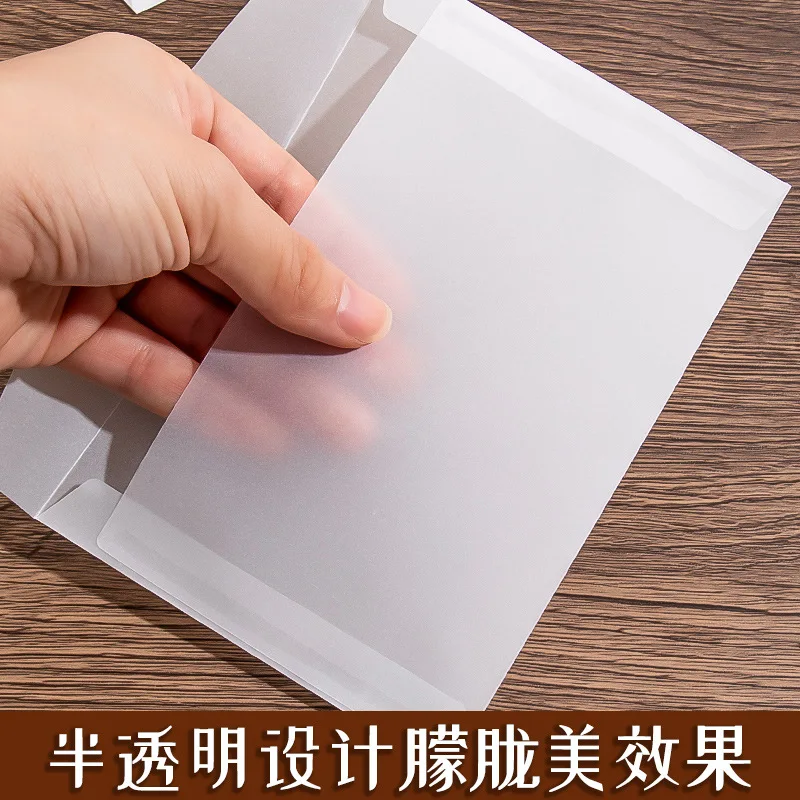 Custom Transparent Vellum Envelopes Vintage Wedding Postcard Invitation Storage Semi-Transparent Covers with - Image 2