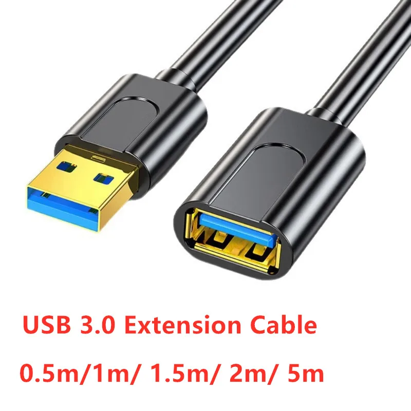 Q39D USB3.0 Male To Female Extension Cable 5Gbps Fast Speed Data Transfer Metal Connectors For PC Laptop Smartests
