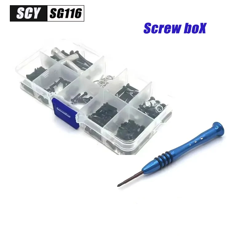 SG116PRO SG116MAX 1/16 SCY 16101 16102 16103 16201Pro, mise à niveau de voiture RC sans balais, bricolage, pièces en métal et aluminium, arbre d'entraînement, engrenage de moteur