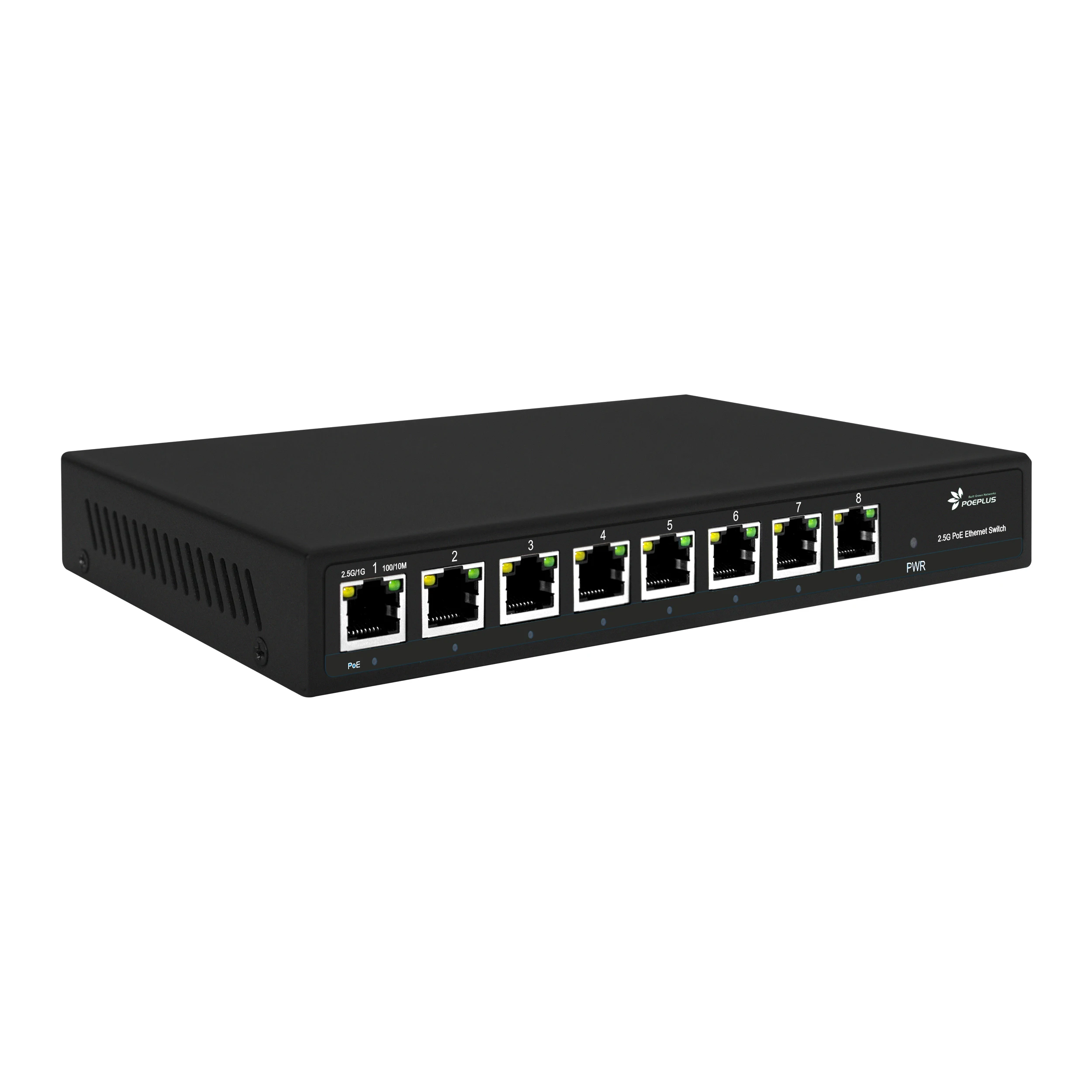 Conmutador POE/no POE de 8 puertos, 2,5 Gb, 2500Mbps, Lan de red, ancho de banda alto