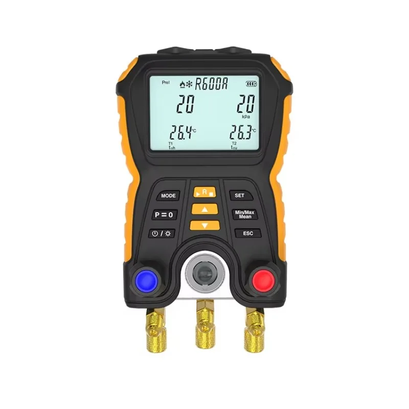 New 750 Digital Pressure Gauge Refrigeration Vacuum Pressure Manifold Tester Refrigerant Meter R134a Refrigerant Pressure