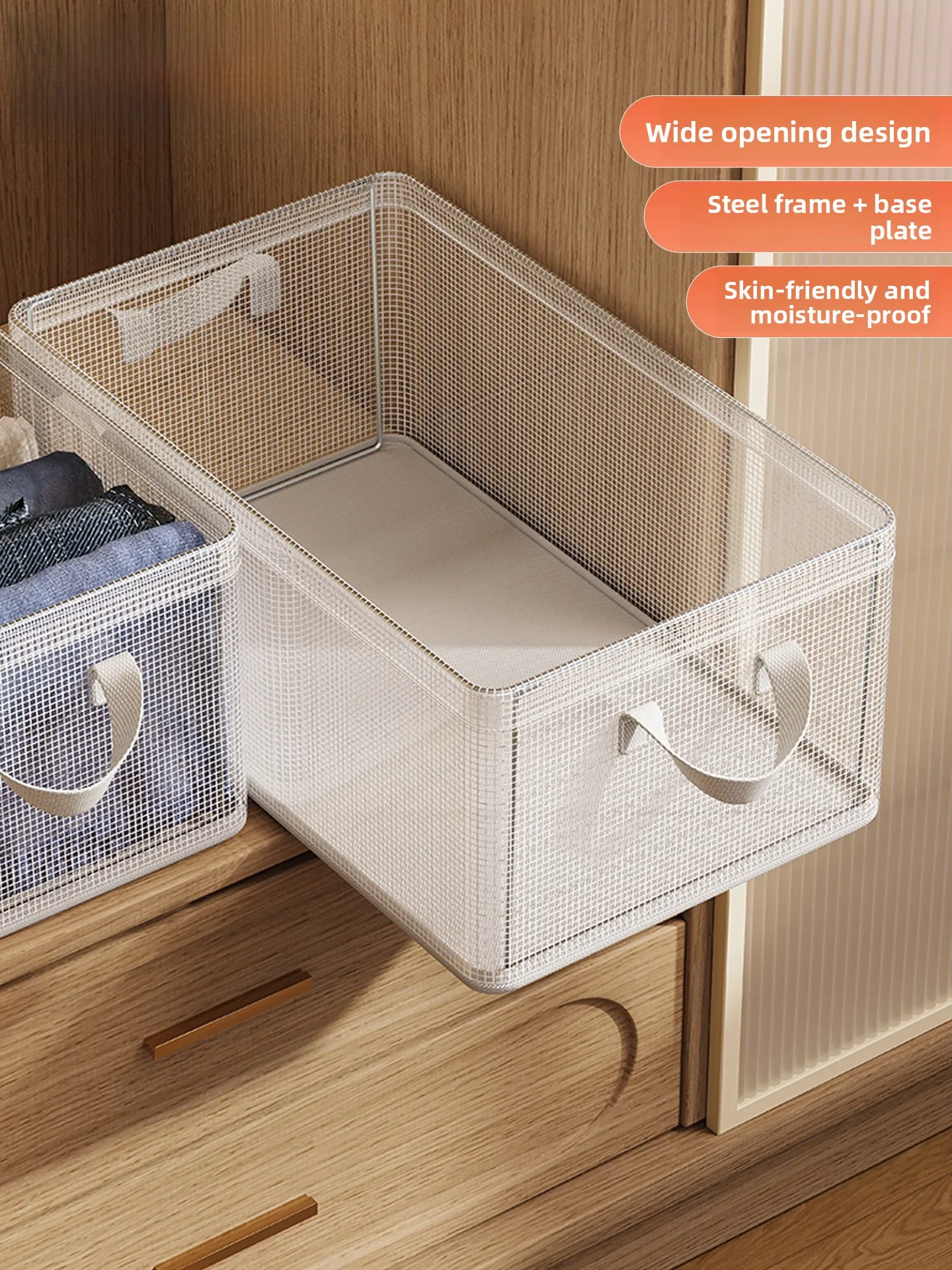 

Большая корзина для хранения игрушек, домашний шкаф, визуальный органайзер, сезонная корзина для хранения одежды Dormi nkeal