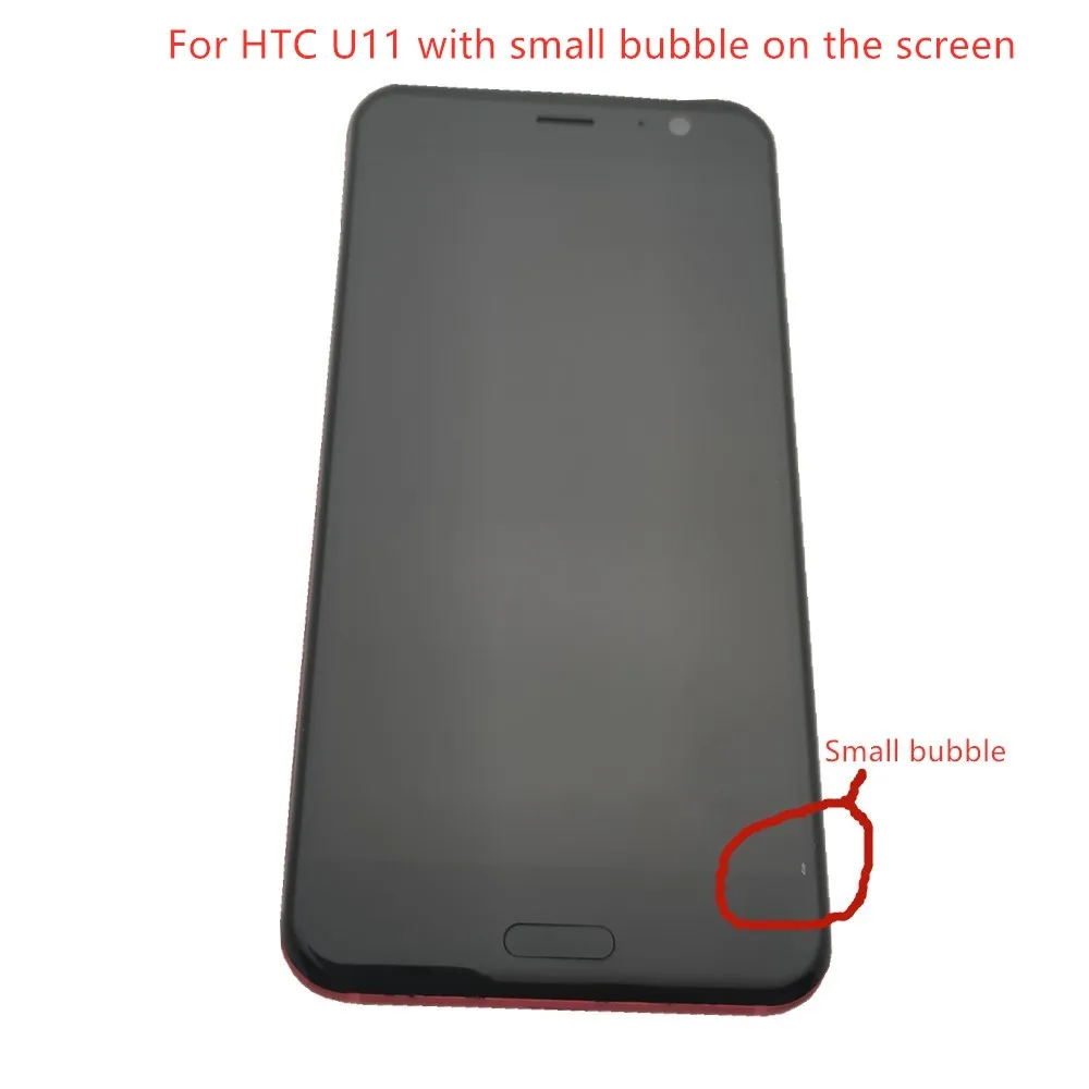 

5.5" For HTC U11 LCD Display +Touch Screen Digitizer Assembly For HTC U11 U-3w U-1w Display With Small Bubble On it LCD