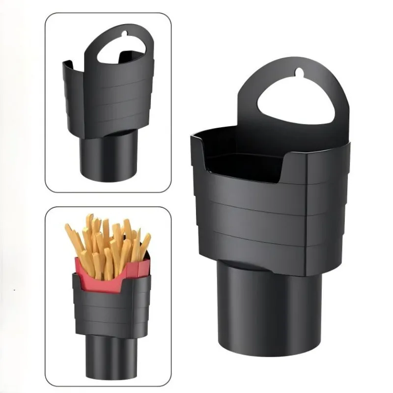 Car French fries holder with ketchup holder, seasoning box, car mobile phone holder, storage rack, car interior snack box