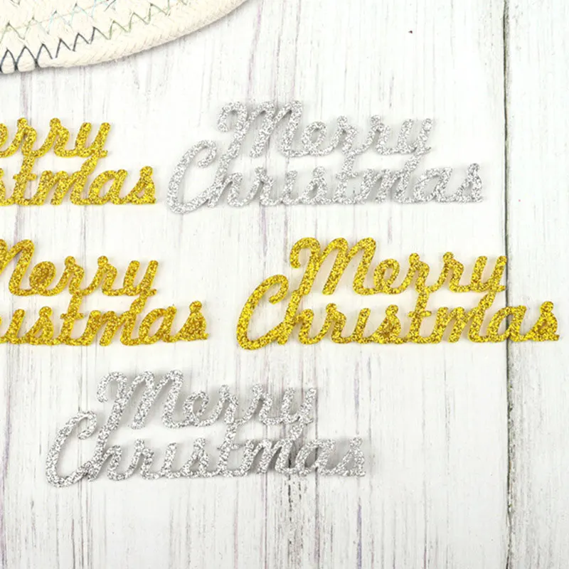 100 Stück Frohe Weihnachten Buchstaben Dekorative Kuchendekoration Festliche Baum-Backzubehörteile – Detail 6