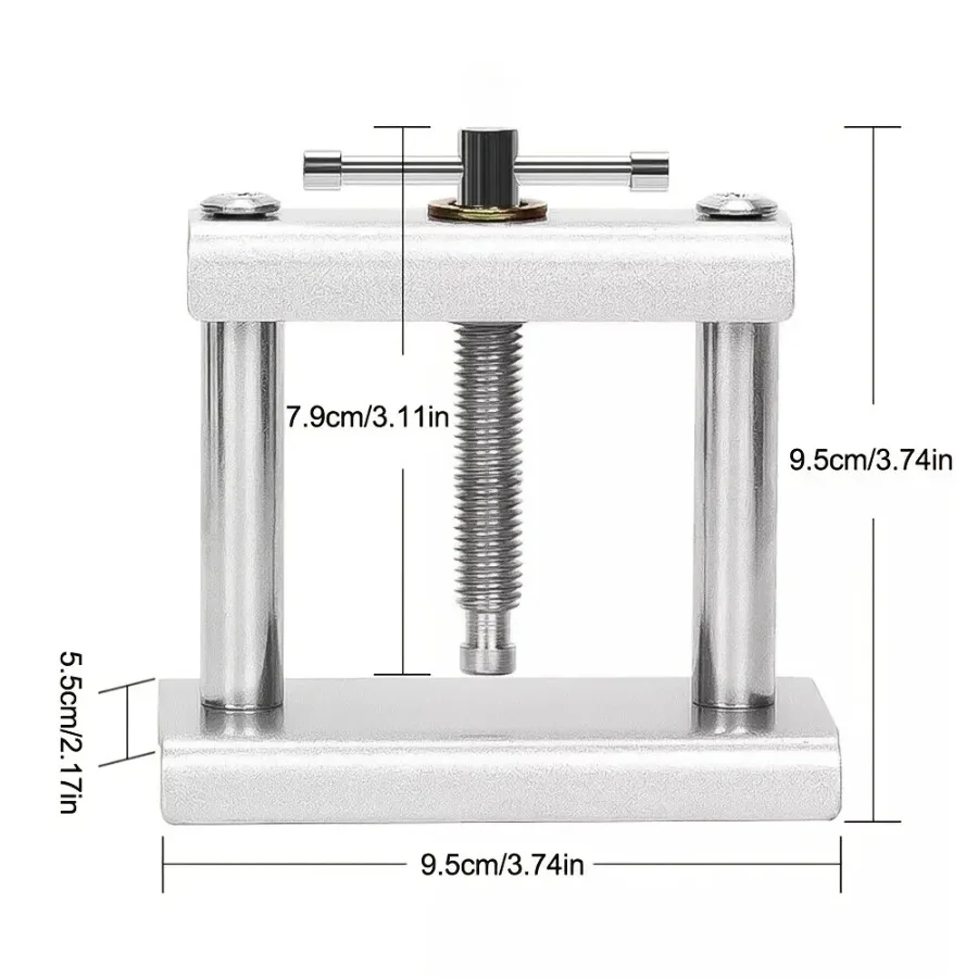 22pcs Watch Press Kit Watch Repair Tools with 18 Pressure Plates Ear Punch Dust Cloth Bent Knife Cover Presser Battery Tool