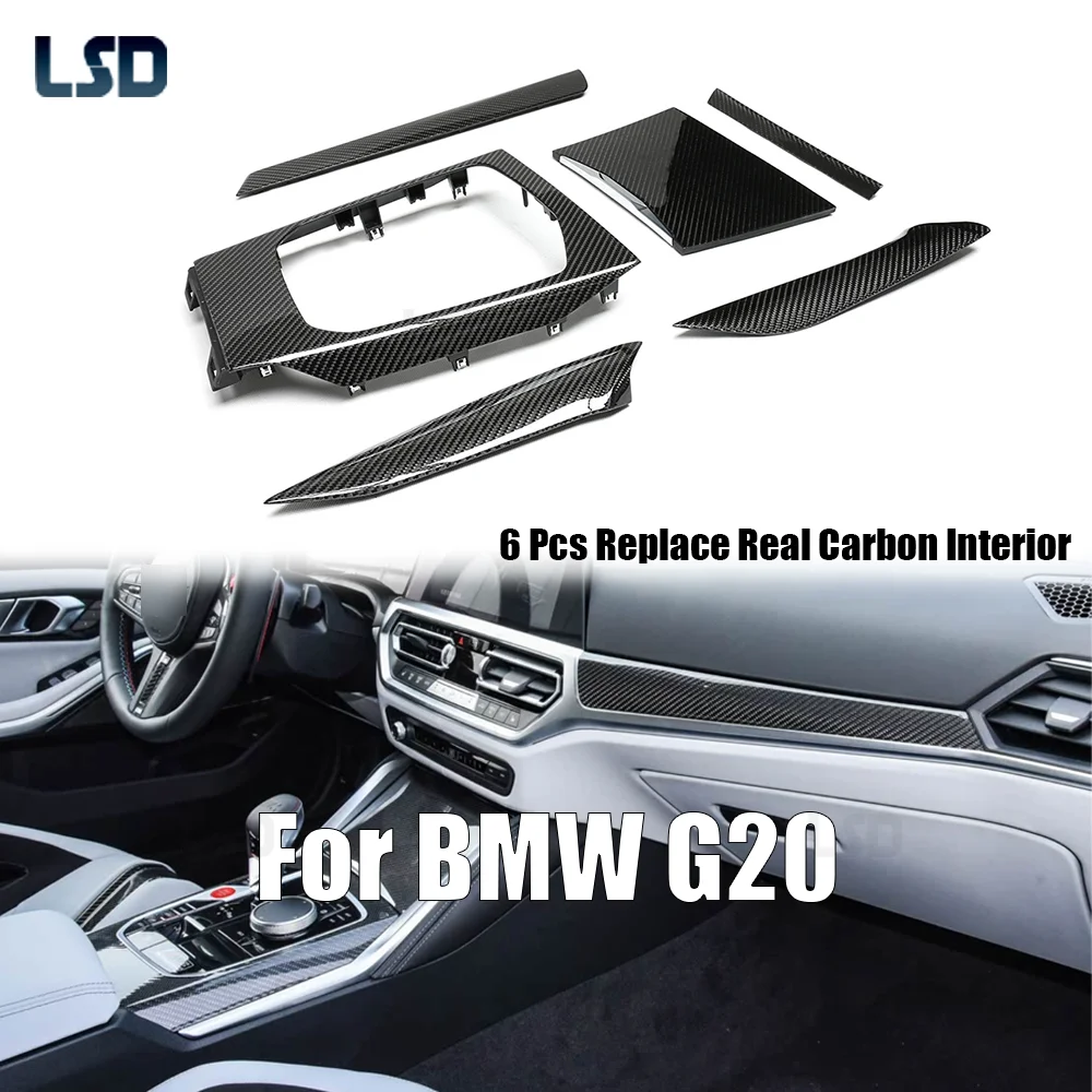 

Накладки на панель приборов и консоль из настоящего карбона для BMW 2019+ G20 G22 G23 G42 M2 G87 G80 M3 G82 G83 M4 (левый руль)