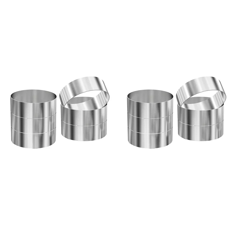 

ABUL-12 Pcs Hamburger Bun Rings,Burger Mold,4 Inch Large Ring Molds For Cooking,Cooking Rings For Fried Eggs,Crumpets