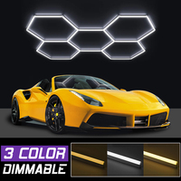 3-Color Dimmable Hexagon Garage Light 3000-4000-6500K for Workshop Gym Barber Home Honeycomb Light Local Warehouse