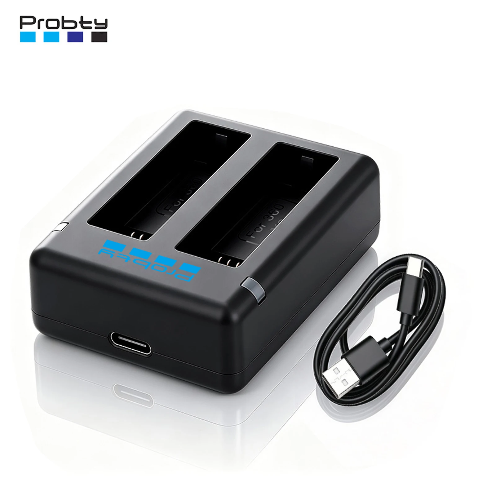 Probty For Insta360 X6 Battery Charger 2 Channel Battery Charger For Insta360 X6 Accessories