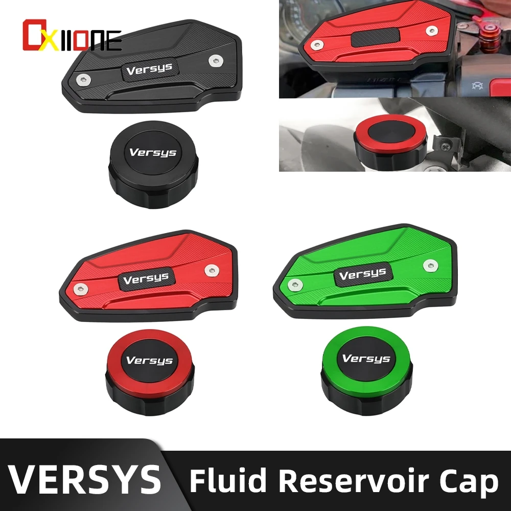 

For KAWASAKI VERSYS650 VERSYS 650 2007-2023 Motorcycle Front and Rear Brake Fluid Caps and Oil Filler Cap Protection Accessories