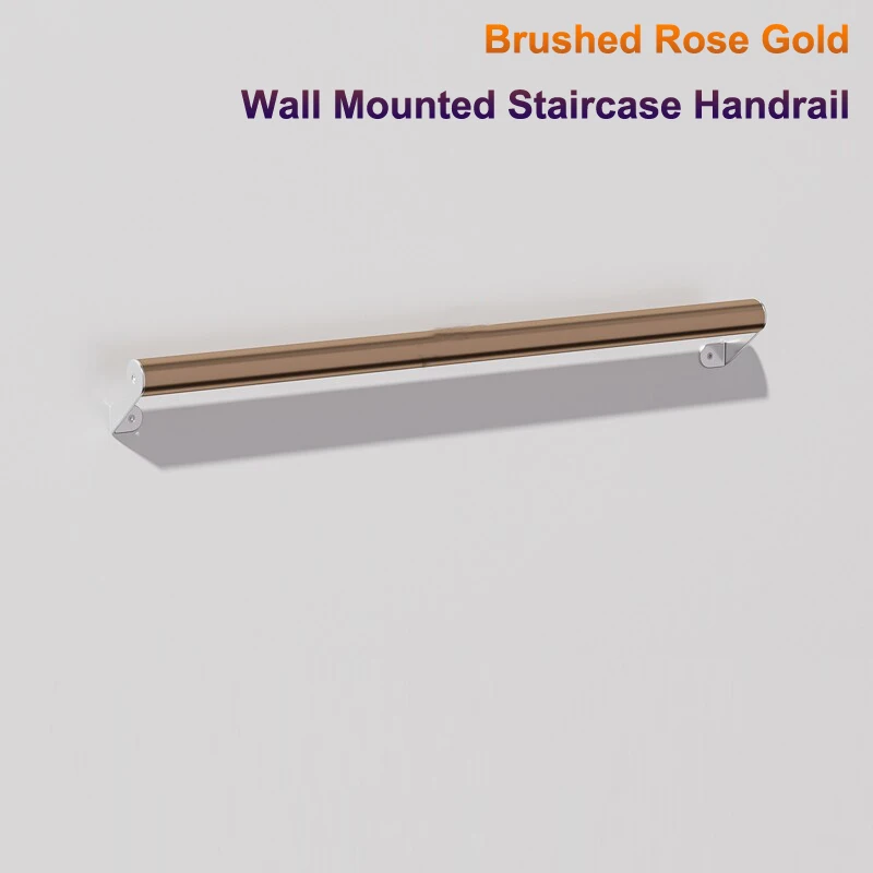 

European Brushed Rose Gold 304 Stainless Steel Stairs Handrail Kit for Corridor Wall Staircase Porch Railing Home Hotel Villa