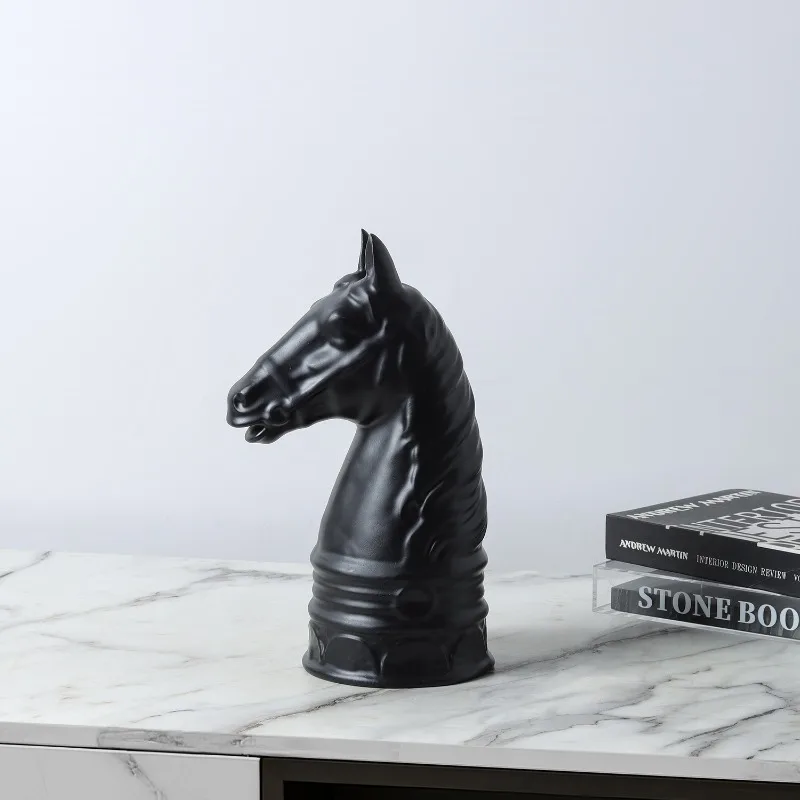 Horse Head Statue Resin Crafts, Living Room, Cabinet