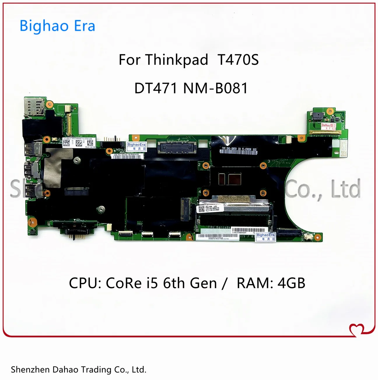 

For Lenovo Thinkpad T470S Laptop Motherboard DT471 NM-B081 With i5 CPU 4GB-RAM 100% Fully Tested Fru: 01ER312 01ER350 01ER353