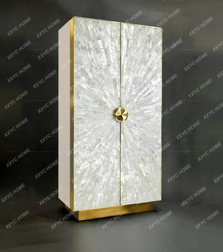 Light luxury fritillary living room against the wall modern storage drawer sideboard