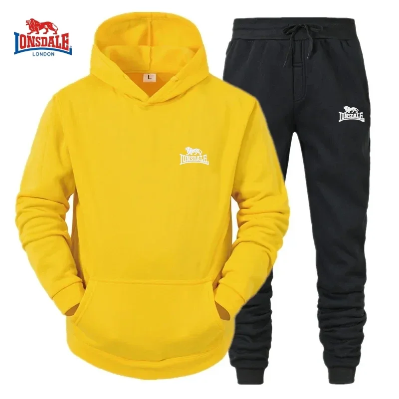 Besticktes Kamel-Hoodie-Set für Herren und Damen im Frühjahr und Herbst, neues modisches und lässiges Outdoor-Sport-Jogging-Set