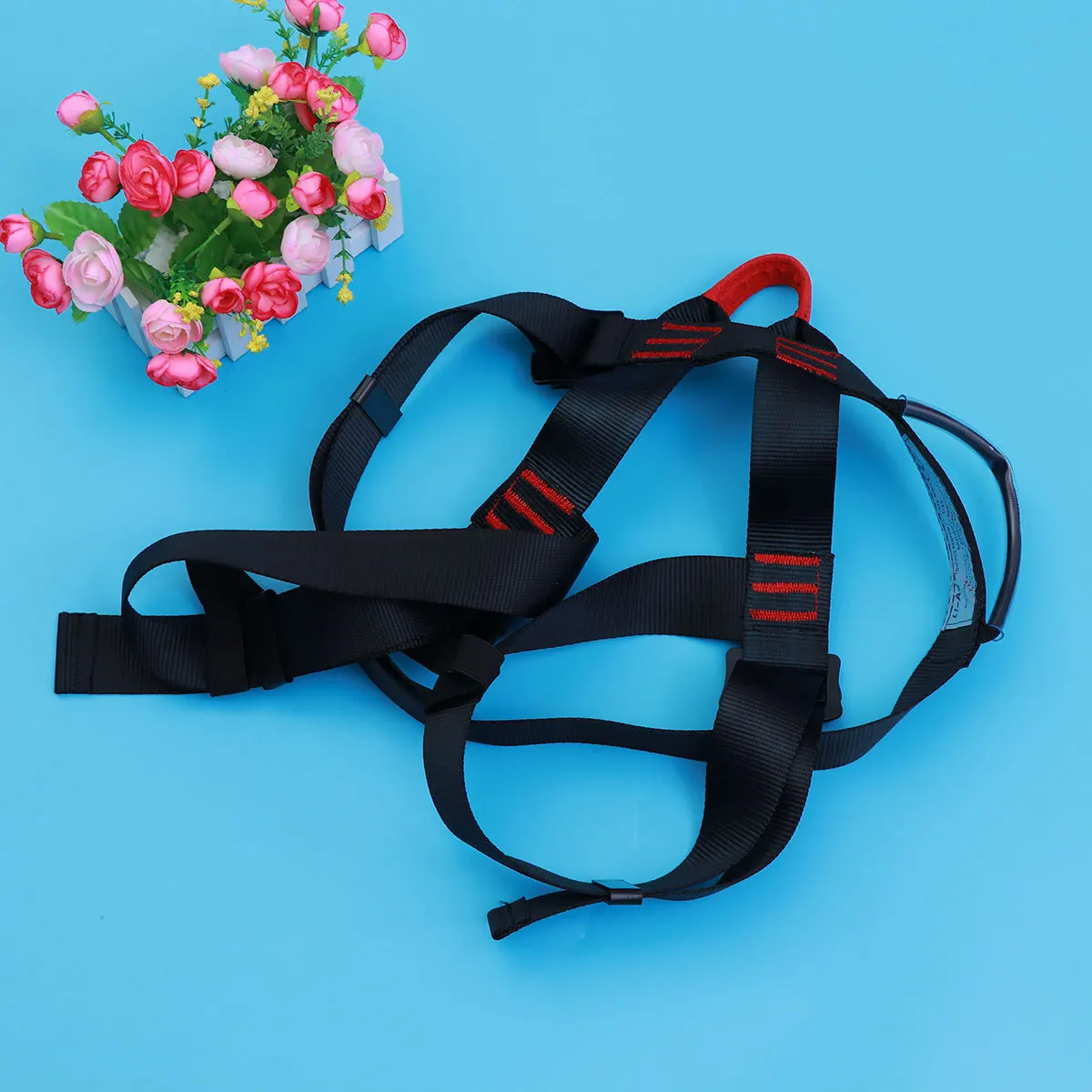 

Climbing Safety Adjustable For Mountaineering Rappelling Fire Climbing Rappelling Tool Rescue Working Gear Black