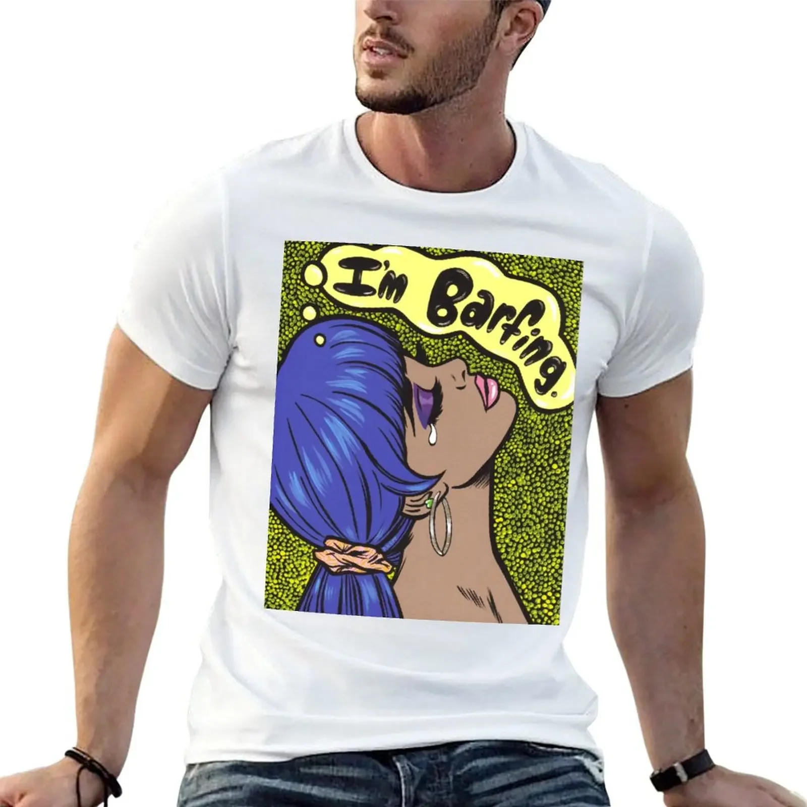 I'm Barfing. Crying Comic Girl T-Shirt graphic shirts anime stuff anime t shirts boys whites mens t shirts