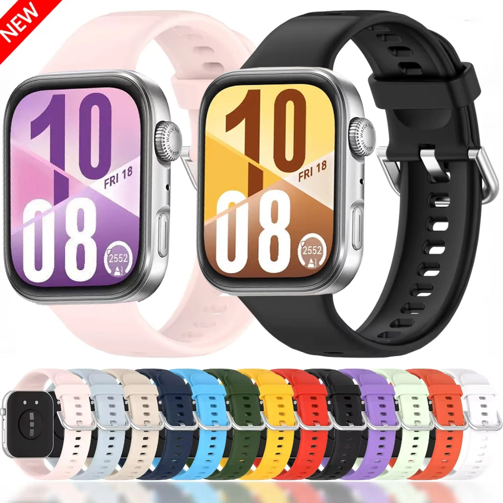 

Breathable Silicone Strap for Huawei Watch Fit 3/Fit 4 Original Replaceable Wristband for Huawei Watch Fit 4 Pro/4 Official Band