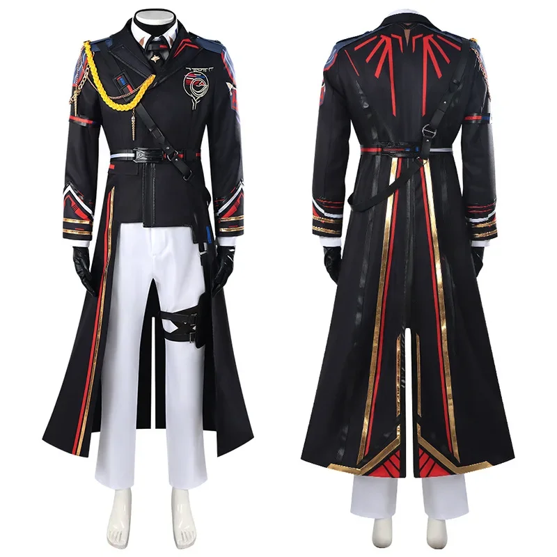 Caleb Cosplay Costume Wig Love And Deepspace Farspace Colonel Coat Shirt Hat Gloves Belt Props Full Set Men Women Party Carnival
