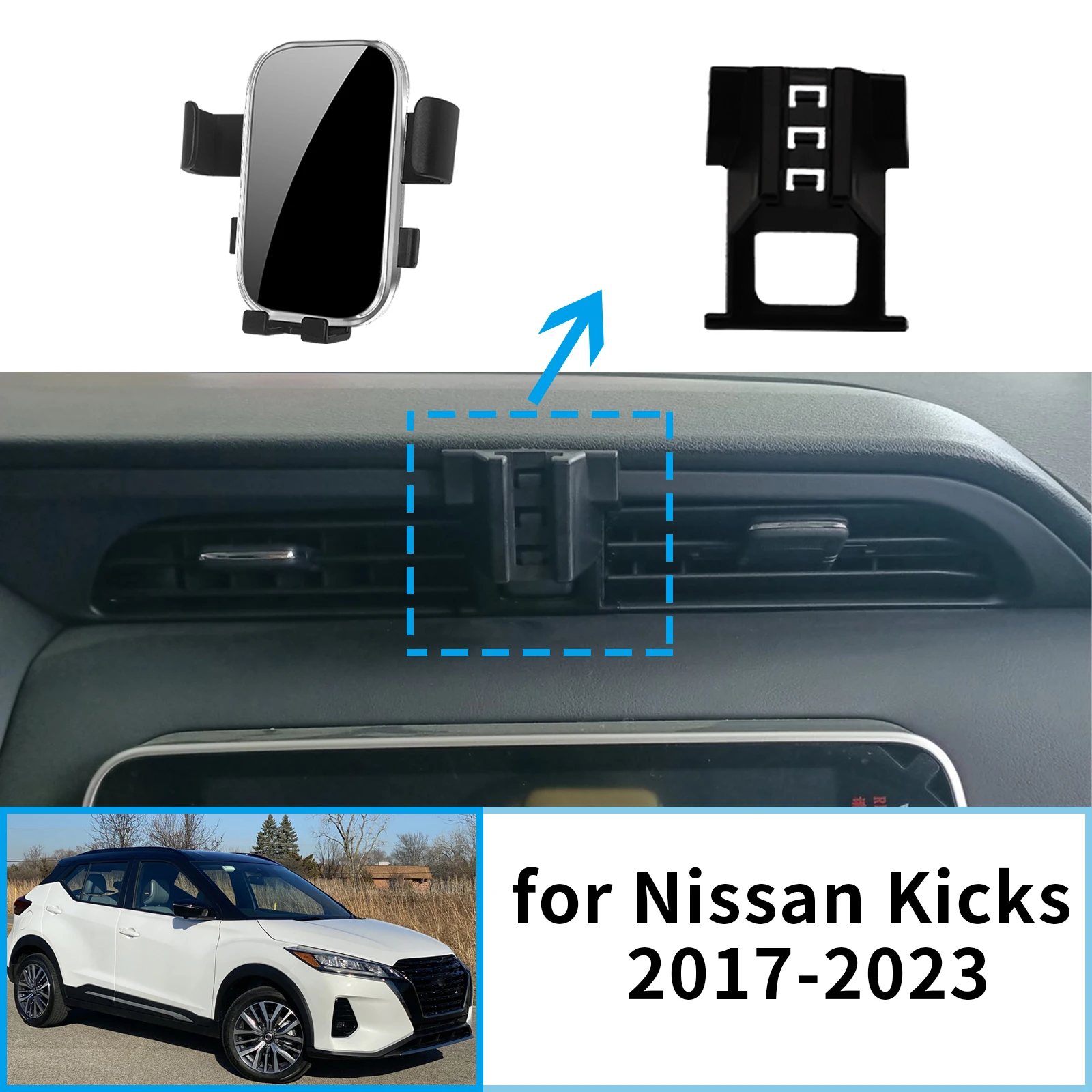 

for Nissan Kicks P15 2017 2018 2019 2020 2021 2022 2023 Car Mobile Phone Holder Stand Auto Accessories GPS Bracket Navigation