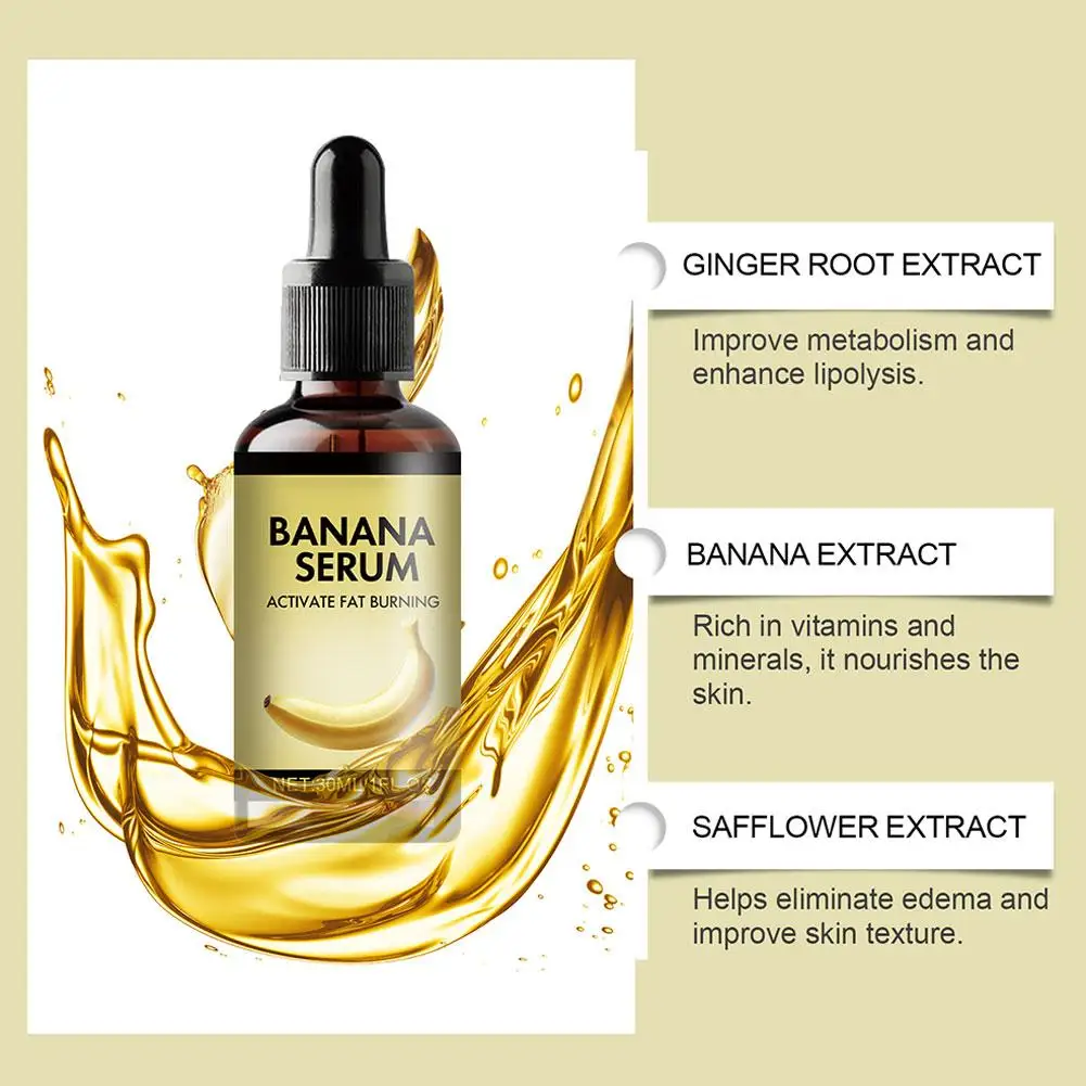 Nuevo masaje reafirmante moldeador de cuerpo de plátano de alta gama, aceite esencial para pérdida de peso, pulverizador para quemar grasa, producto adelgazante, aceite R6X5