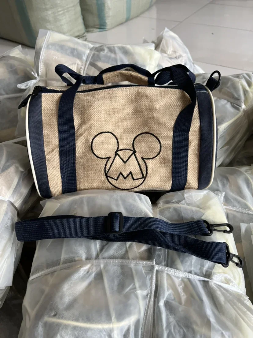 Disney New Children\'s Large-capacity Handbag Casual Simple Breathable Mickey Printed Shoulder Crossbody Bag Unisex Outdoor