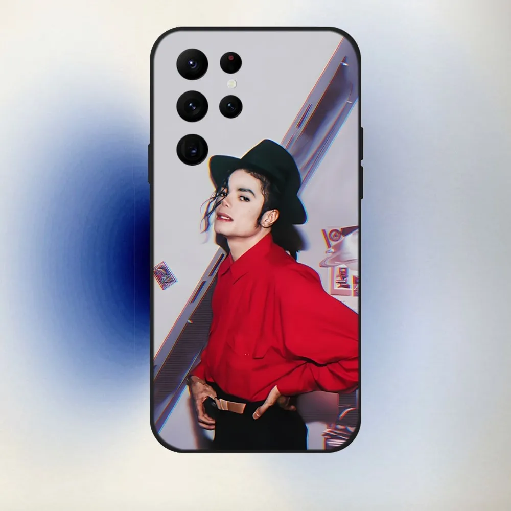 M-Michael J-Jackson Legendary Singer Phone Case For Samsung S24,23,22,30,21,10,9,Ultra,Plus,Lite,FE,5G Black Soft Case