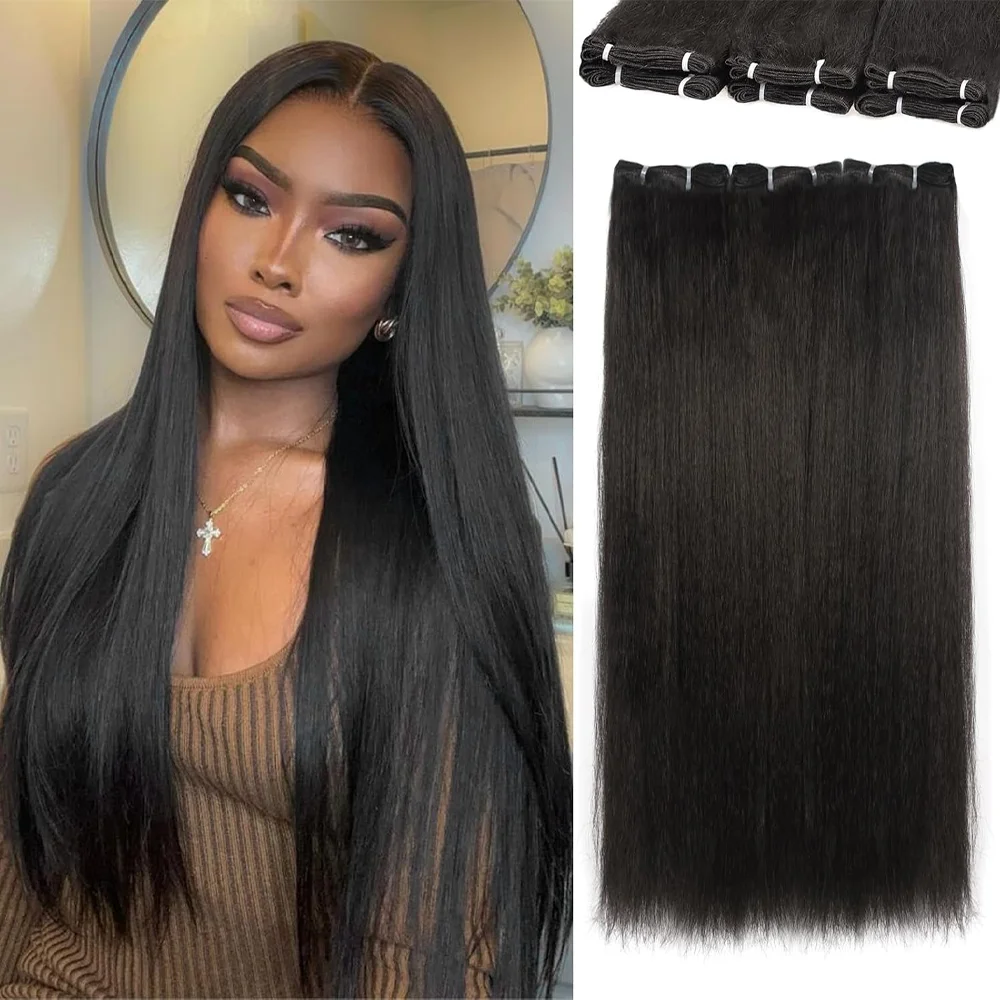 Unprocessed Remy Human Hair Bundles Bone Straight Hair Bundles Brazilian Virgin Hair Weave Extensions Tissage Cheveux Humains