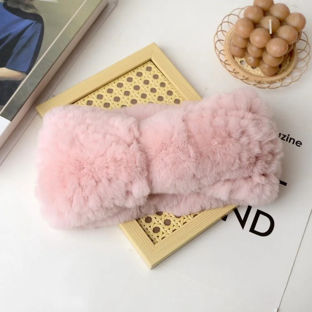 

Модная эластичная повязка на голову из кроличьего меха, многоцелевой морозостойкий теплый шарф, ветрозащитная повязка для волос, зимняя