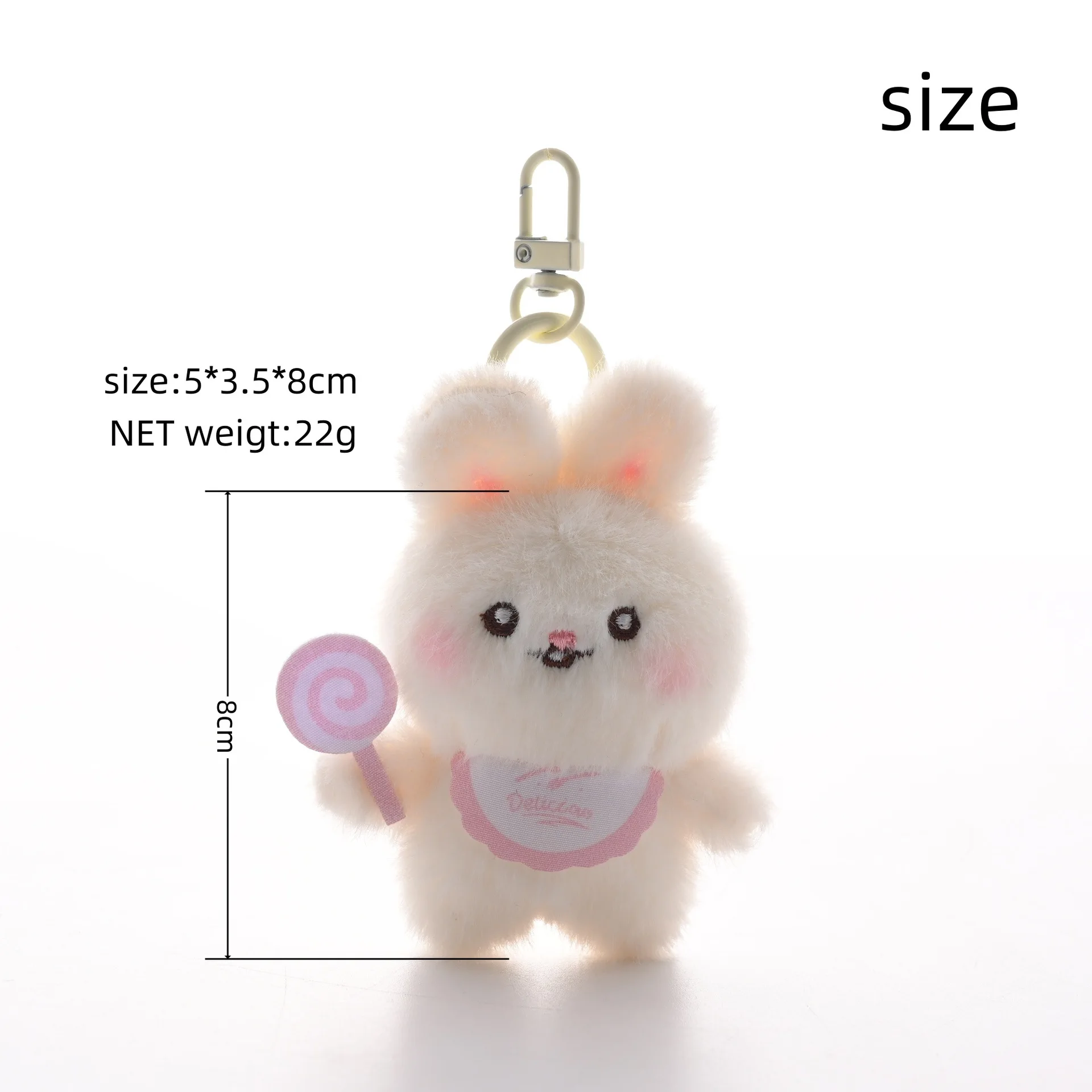 Mignon petit nez Ga dessin animé guérison bonbons cochon lapin porte-clés en peluche poupée pendentif sac à dos décoration suspendue