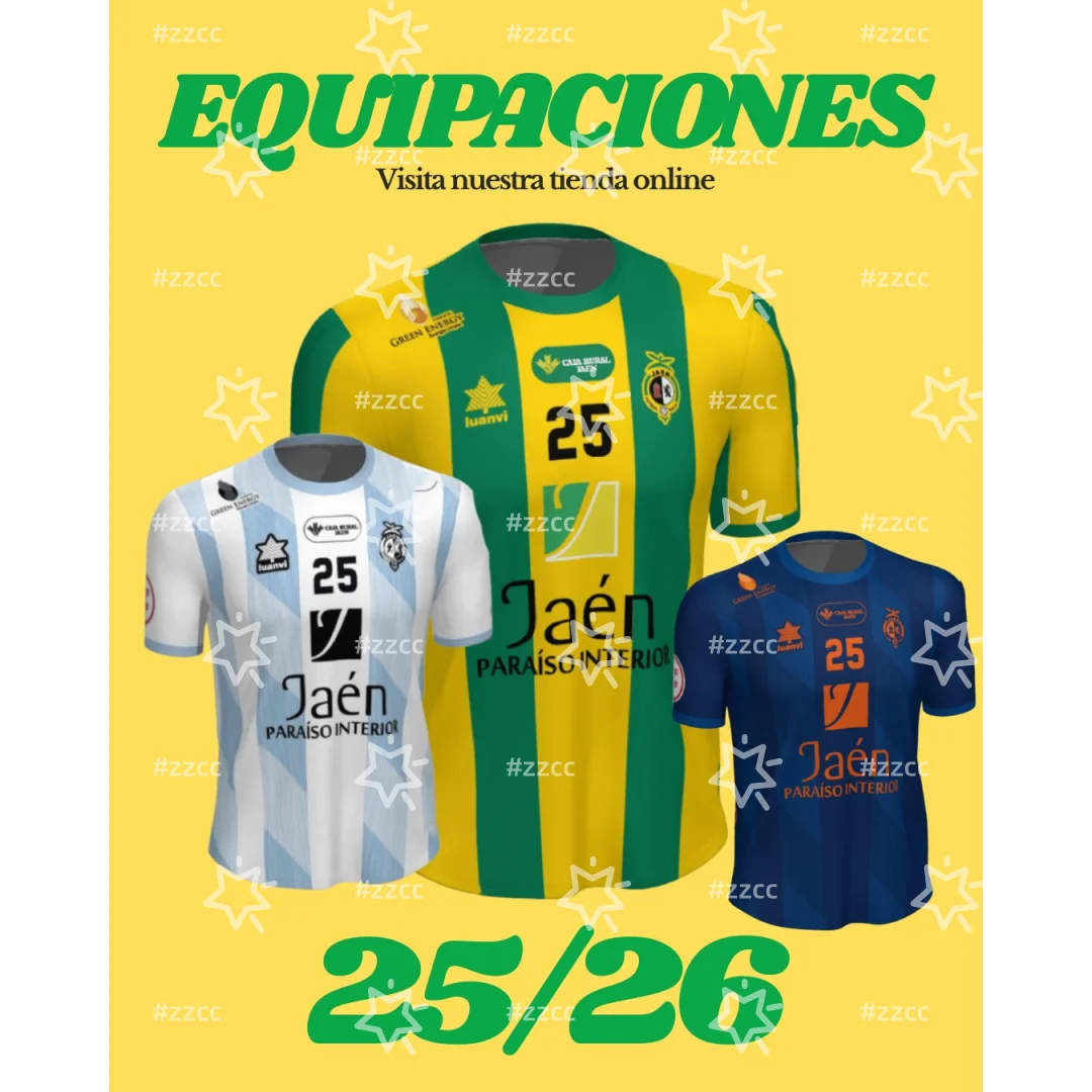 25-26 Jaén Paraíso Interior Futsal Home Football Jersey Summer Sports Men's T-Shirt Children's Clothing Woman cycling jersey ﻿