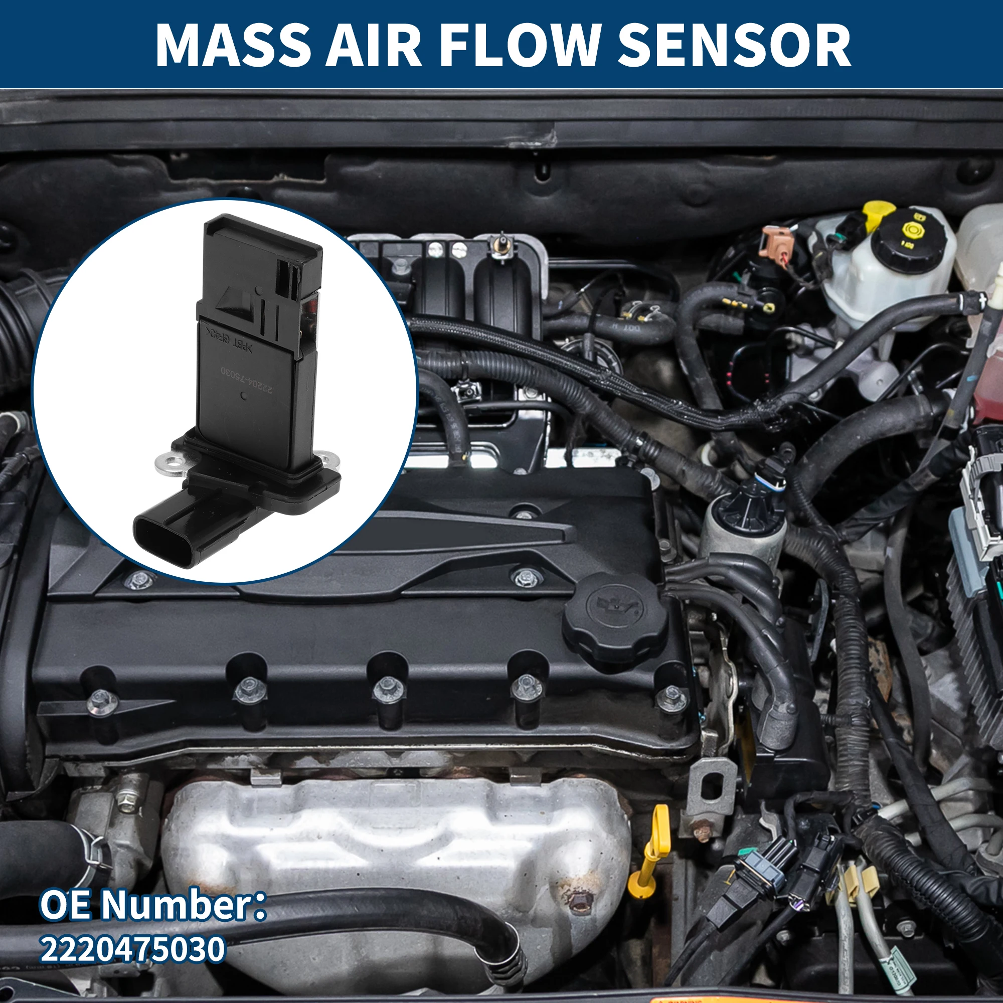 

UXCELL Mass Air Flow Sensor Meter No.2220475030 for Toyota Land Cruiser 100 1998-2007