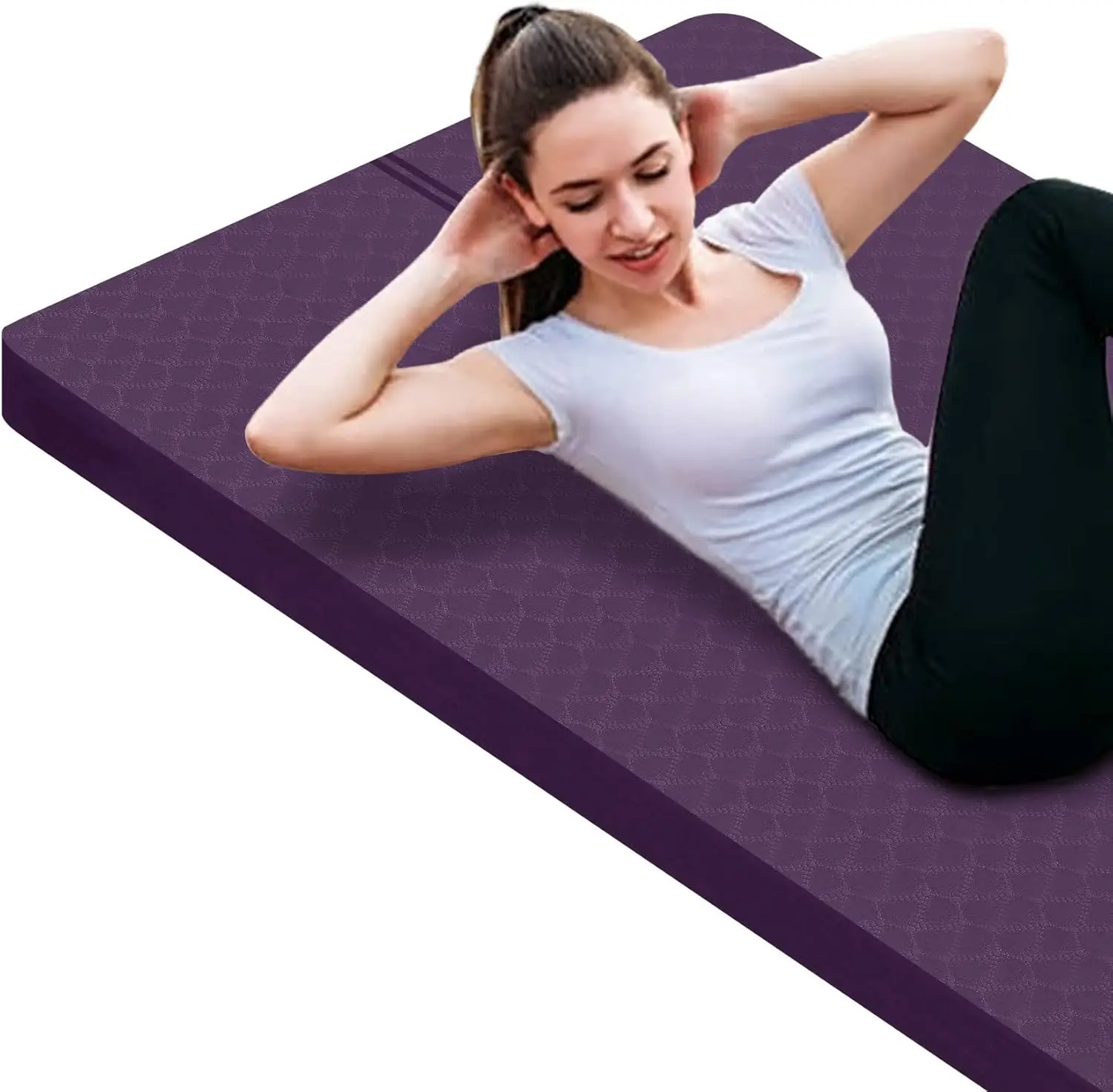 

Thick Yoga Mat 15mm/20mm/30mm for Fitness, Pilates, Stretching, Floor Exercises with Free Carrying Bag