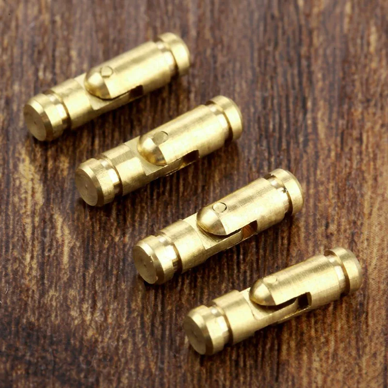 10Pcs Barrel Hinges Cylindrical Hidden Jewelry Box Connector Concealed Invisible Brass Door Hinges for Furniture Hardware