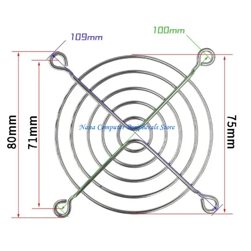 F68C NOVA VENDA METAL METAL 80MM PC Chrome Wire Grill / Cover / Guard Protector