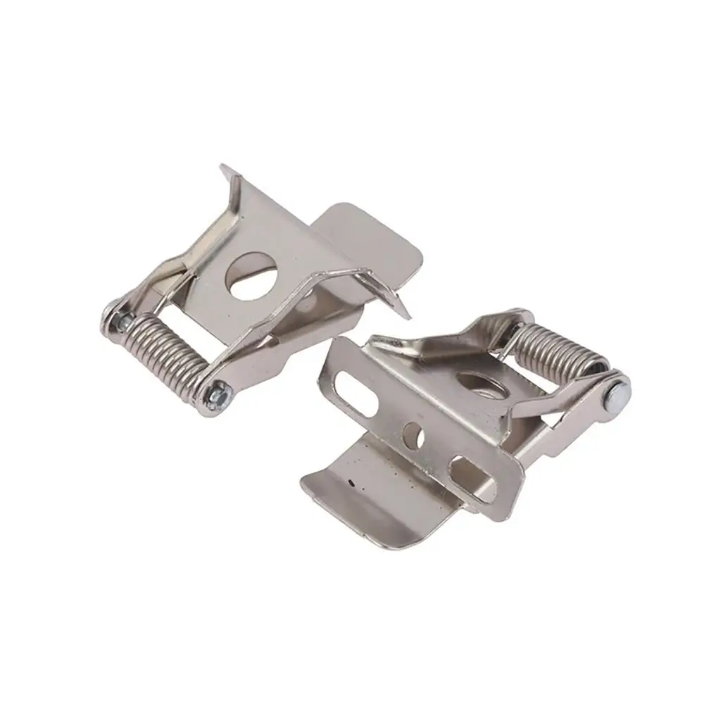 4Pcs Iron Recessed Light Clips Spring With Stand Ceiling Lights Lamp Clamp Silver Three Holes Light Mounting Spring Clips