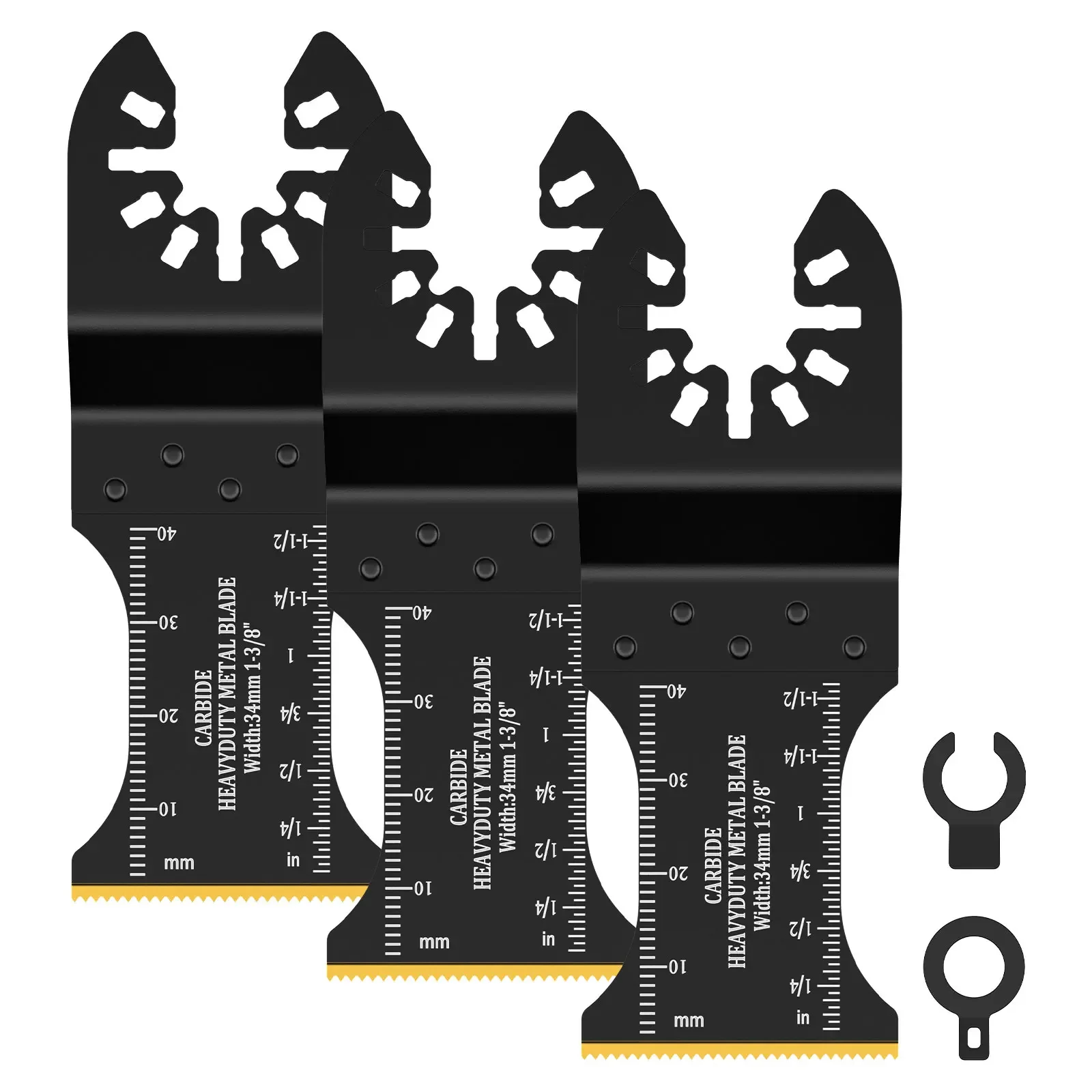 

3Pcs Oscillating Saw Blades Titanium Cutting Saw Blade Multi Tool Cutting Wood Nails Plastic Sharp Wear Resistant Cutter Blade