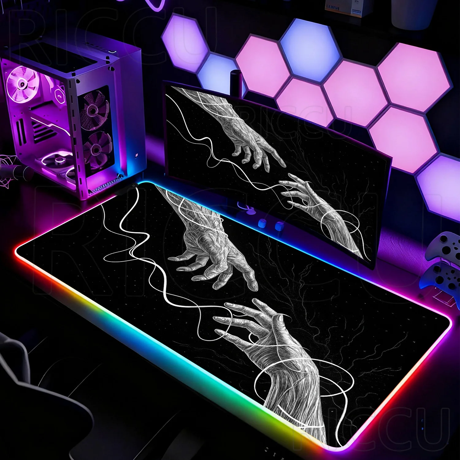 Большой коврик для мыши RGB XX – обзор и цена Desk Setup Pc And Laptop